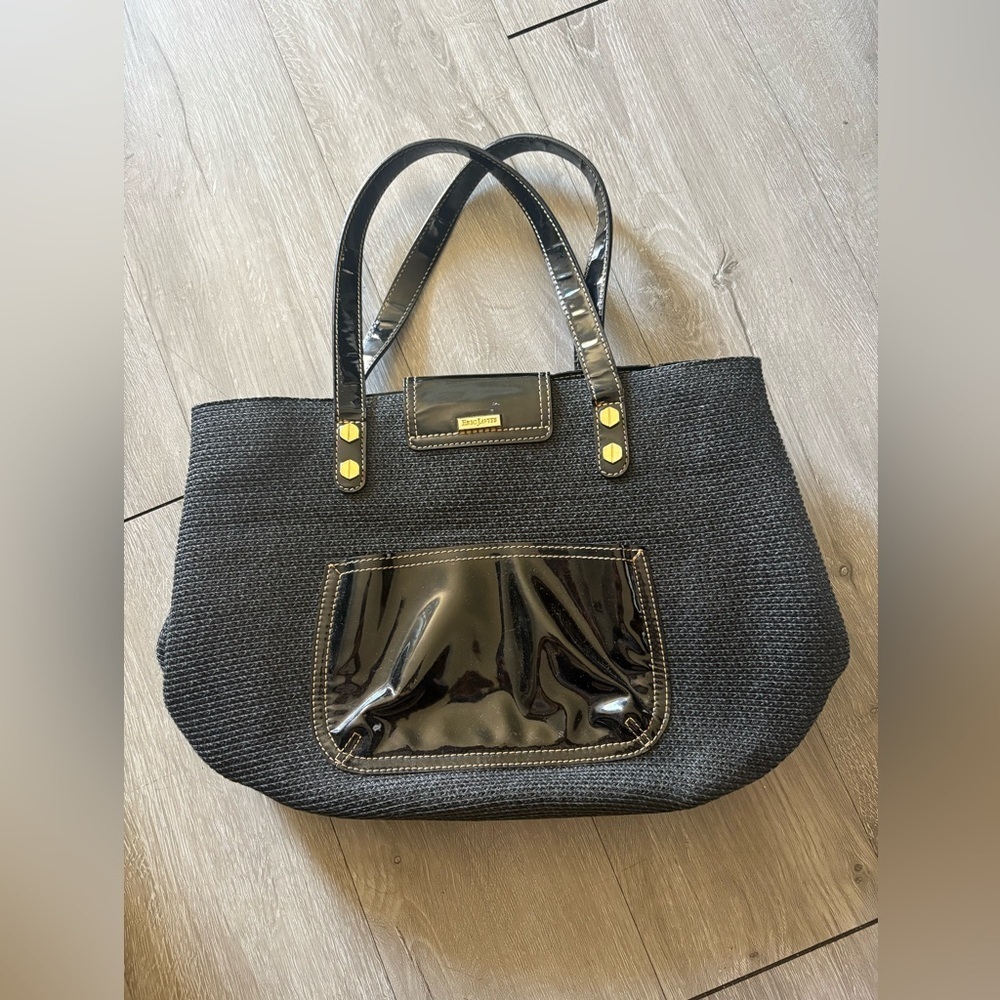 Eric Javits black squishee tote handbag